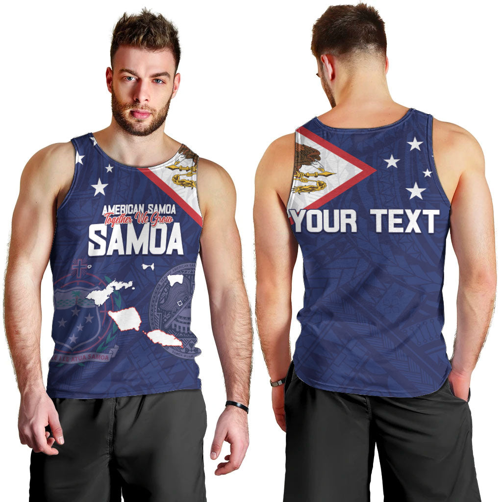 Personalized American Samoa And Samoa Men Tank Top Together We Grow