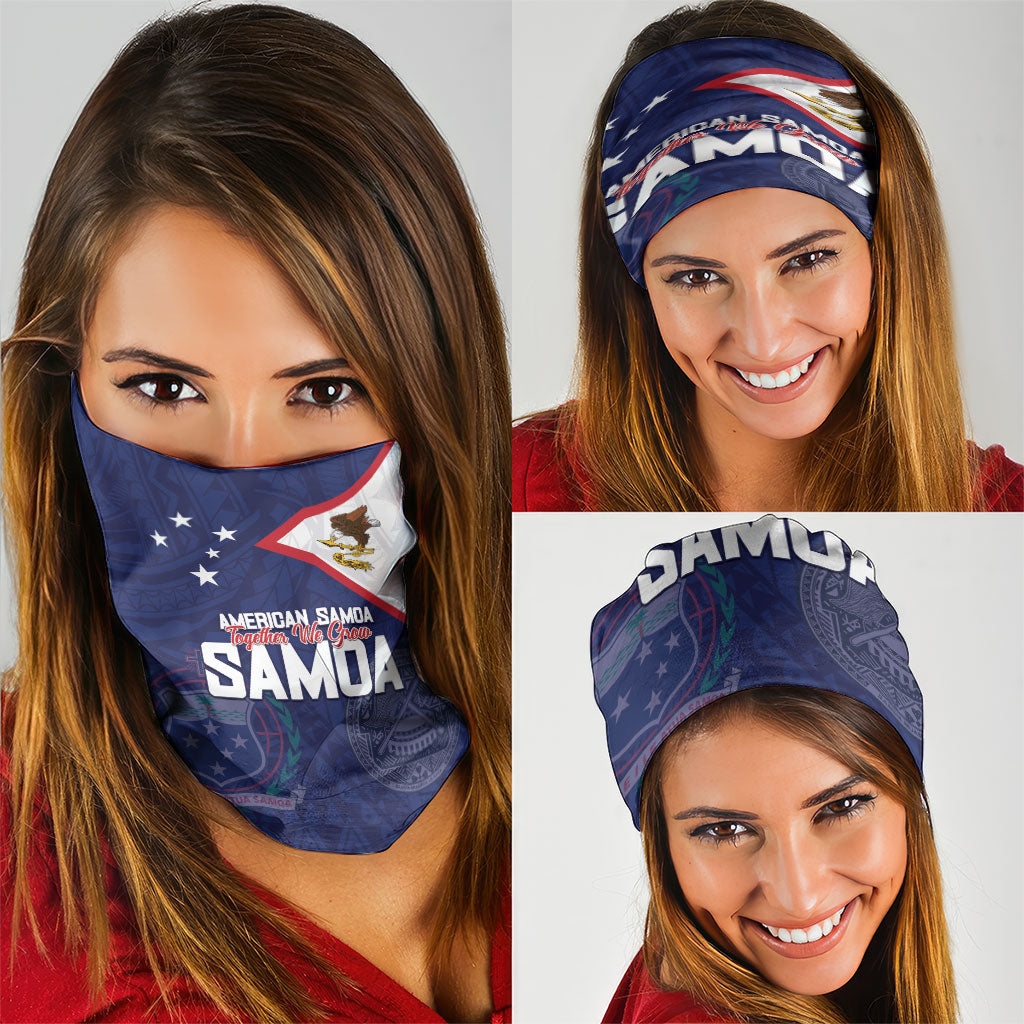 American Samoa And Samoa Neck Gaiter Together We Grow