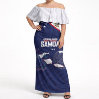 Personalized American Samoa And Samoa Off Shoulder Maxi Dress Together We Grow