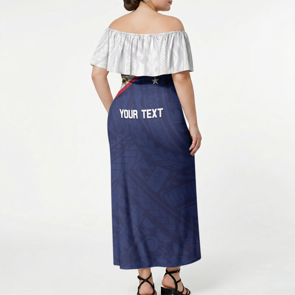 Personalized American Samoa And Samoa Off Shoulder Maxi Dress Together We Grow