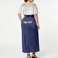 Personalized American Samoa And Samoa Off Shoulder Maxi Dress Together We Grow