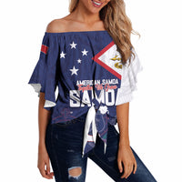 Personalized American Samoa And Samoa Off Shoulder Wrap Waist Top Together We Grow