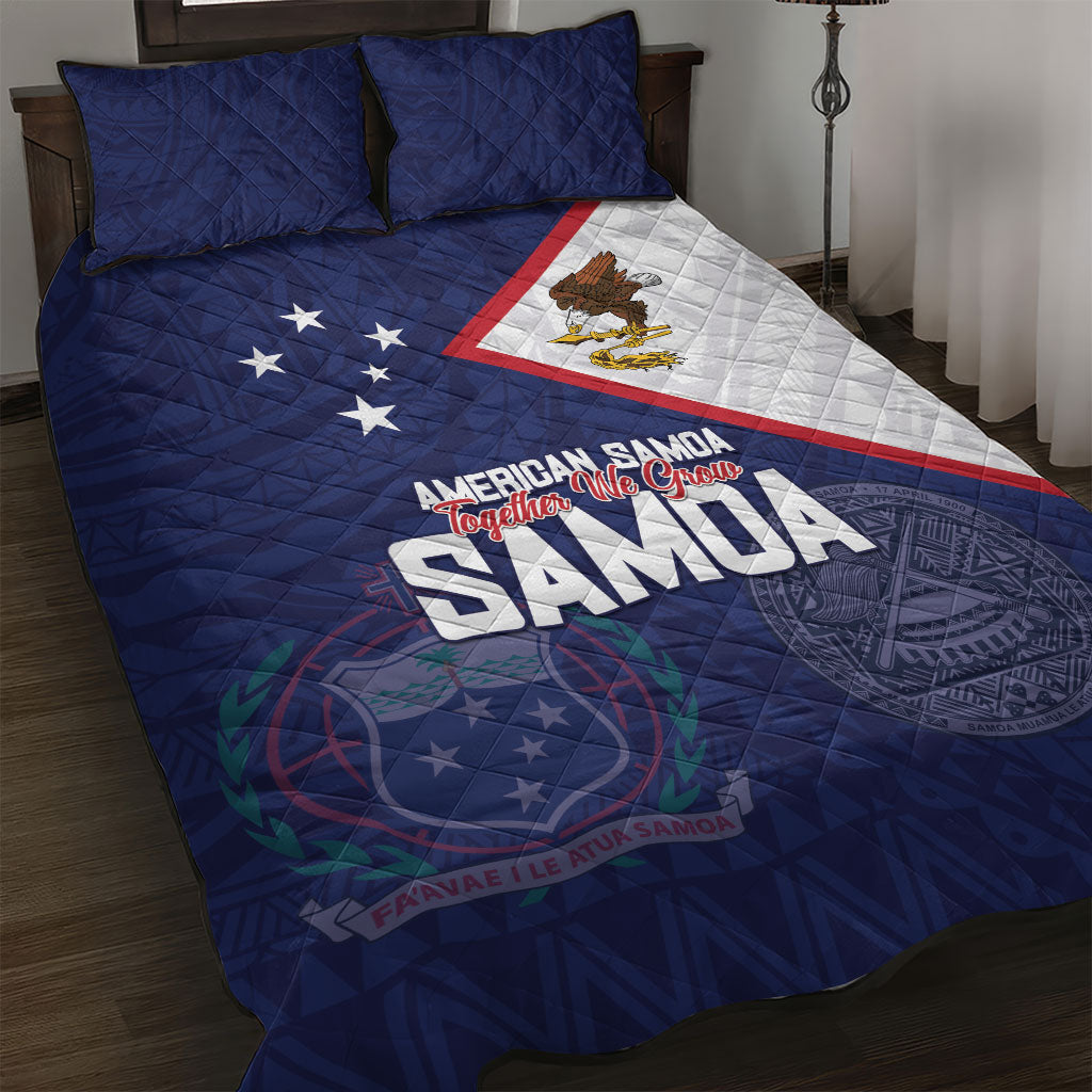 American Samoa And Samoa Quilt Bed Set Together We Grow