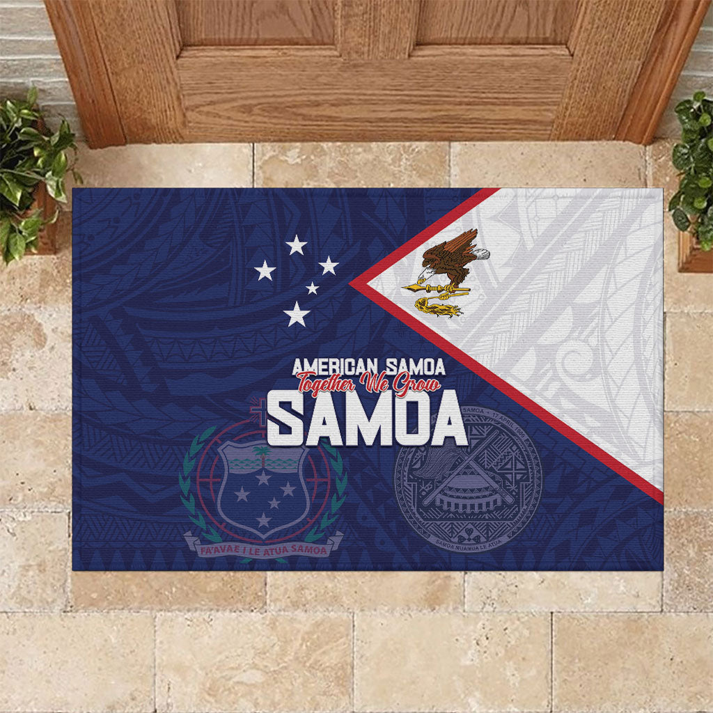American Samoa And Samoa Rubber Doormat Together We Grow