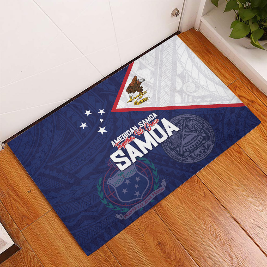 American Samoa And Samoa Rubber Doormat Together We Grow