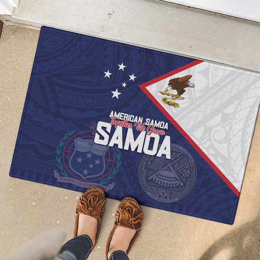 American Samoa And Samoa Rubber Doormat Together We Grow