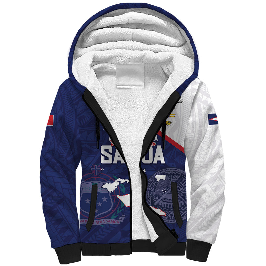 Personalized American Samoa And Samoa Sherpa Hoodie Together We Grow