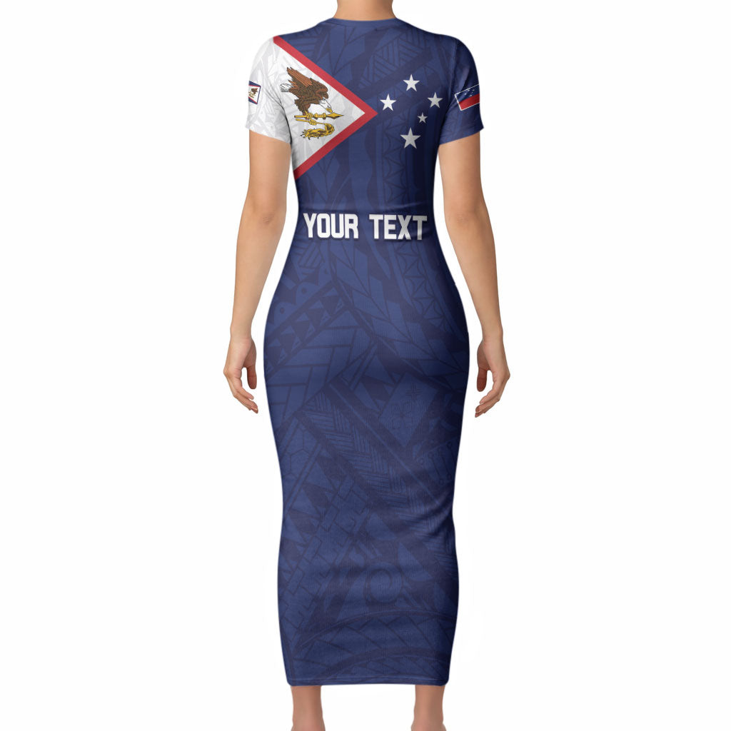 Personalized American Samoa And Samoa Short Sleeve Bodycon Dress Together We Grow