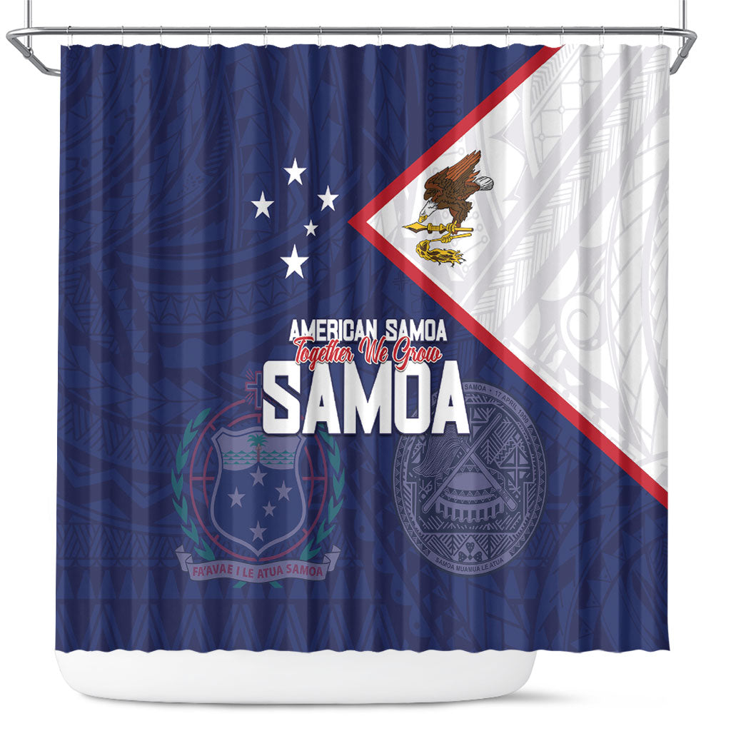 American Samoa And Samoa Shower Curtain Together We Grow