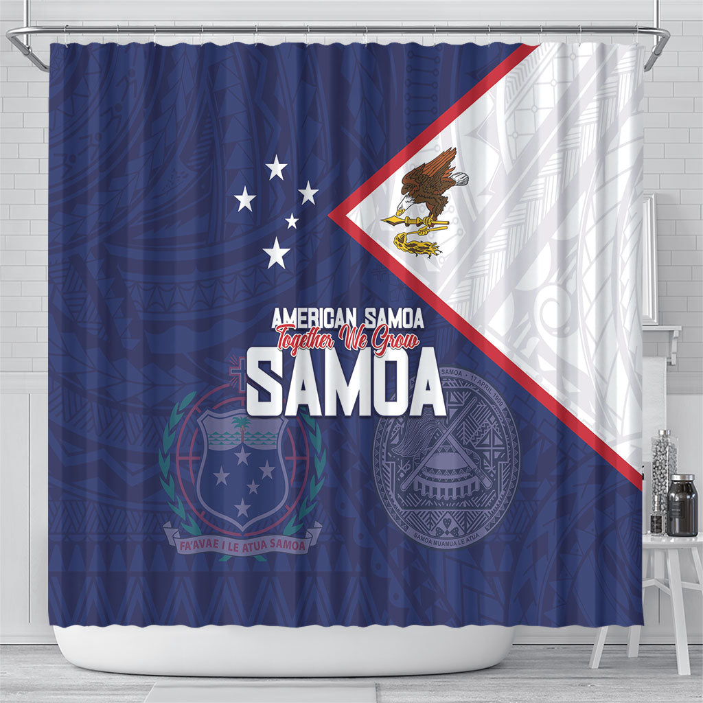 American Samoa And Samoa Shower Curtain Together We Grow