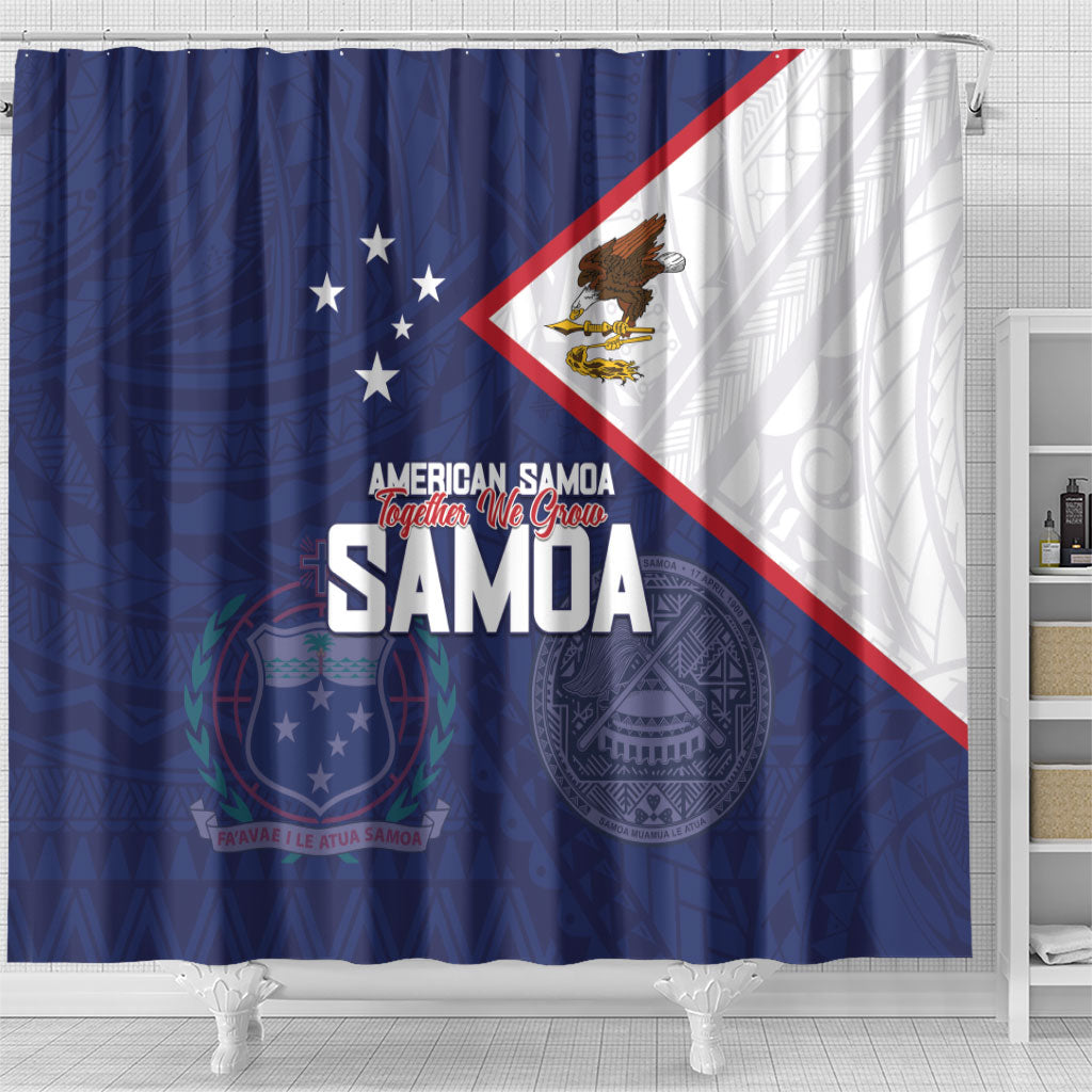 American Samoa And Samoa Shower Curtain Together We Grow