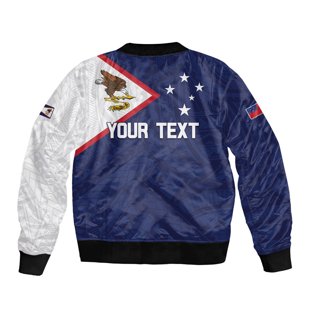 Personalized American Samoa And Samoa Sleeve Zip Bomber Jacket Together We Grow