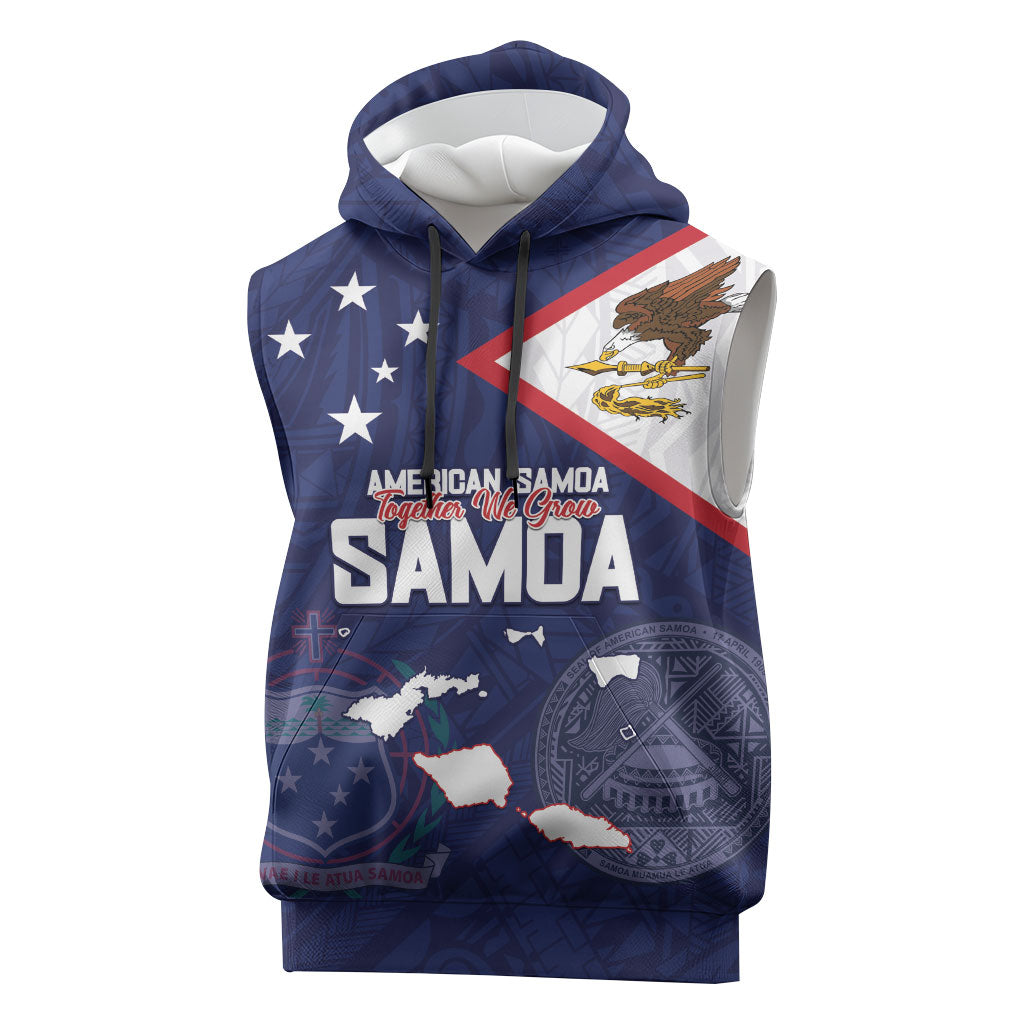 Personalized American Samoa And Samoa Sleeveless Hoodie Together We Grow