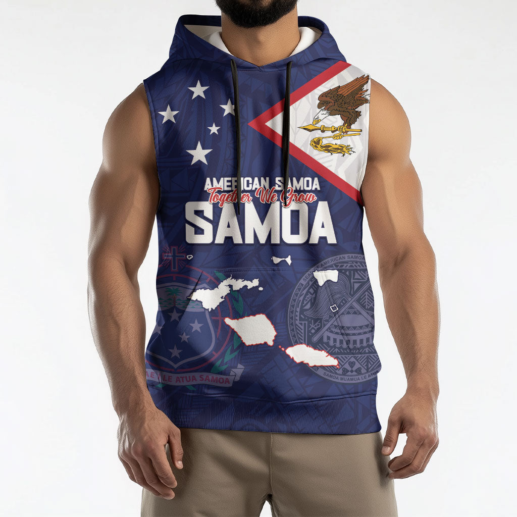 Personalized American Samoa And Samoa Sleeveless Hoodie Together We Grow