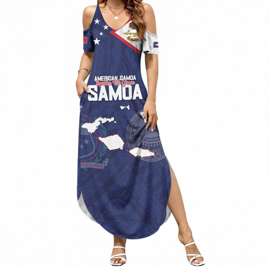 Personalized American Samoa And Samoa Summer Maxi Dress Together We Grow