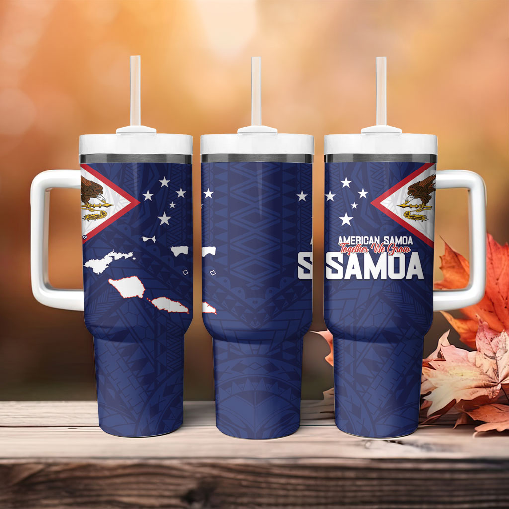 American Samoa And Samoa Tumbler With Handle Together We Grow