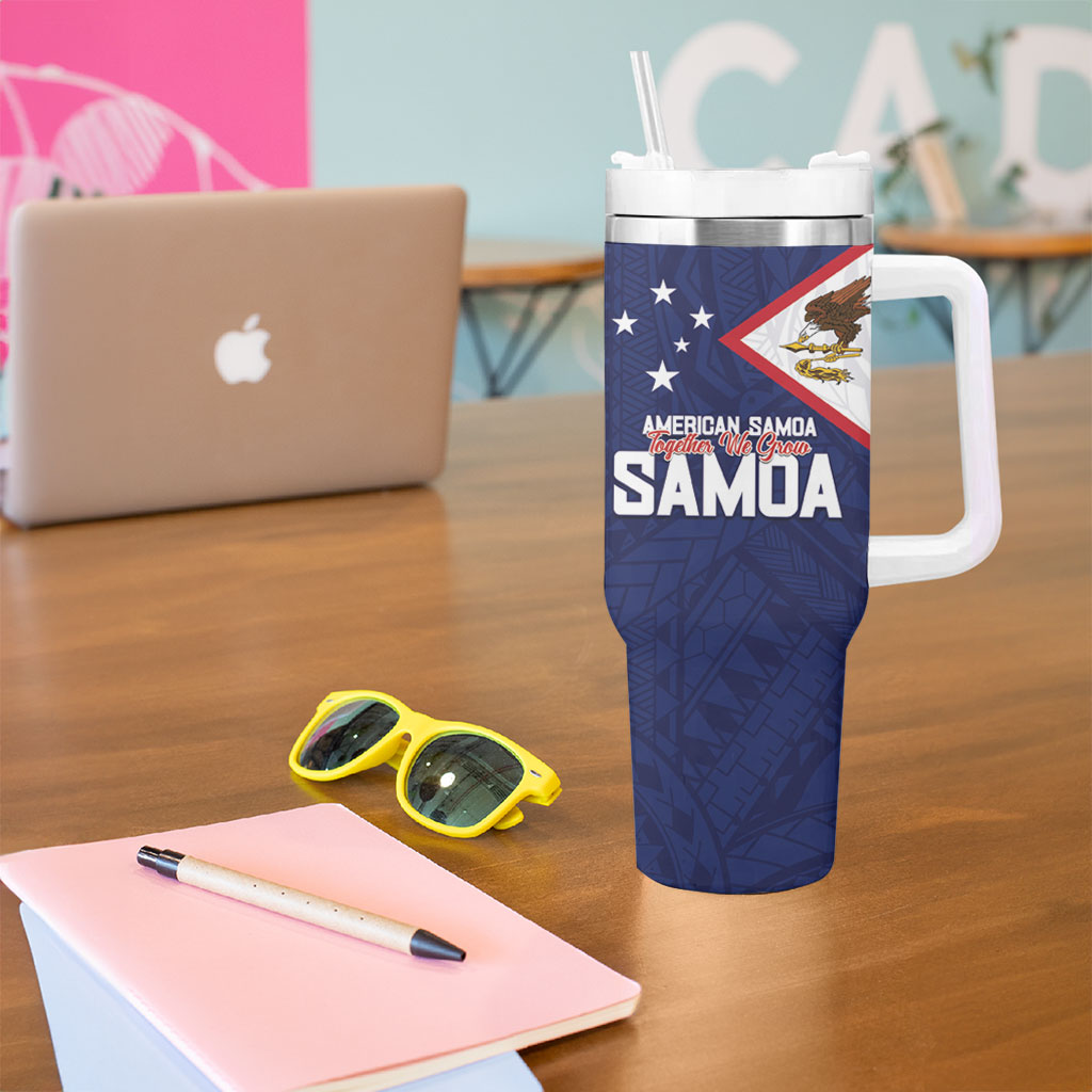 American Samoa And Samoa Tumbler With Handle Together We Grow