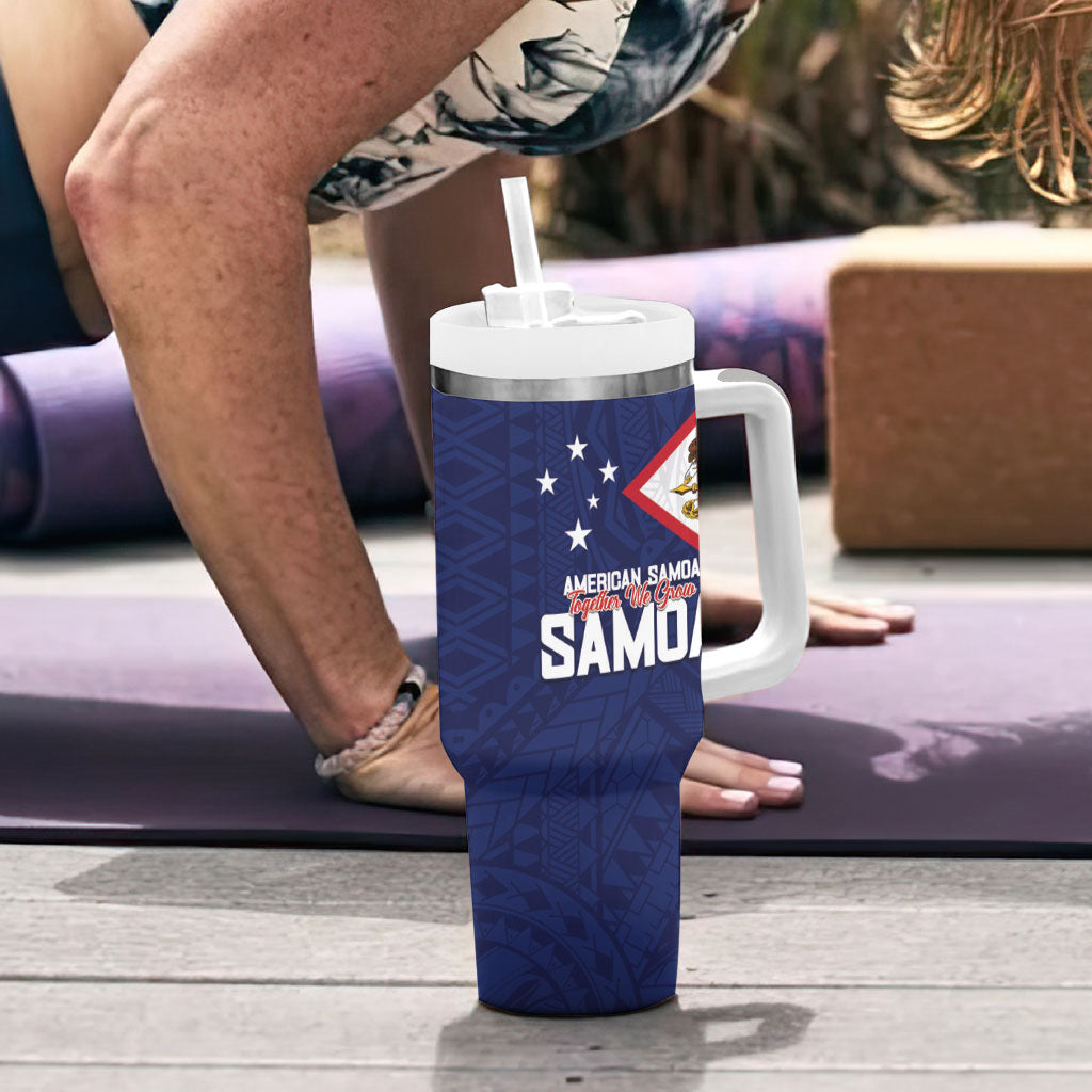 American Samoa And Samoa Tumbler With Handle Together We Grow