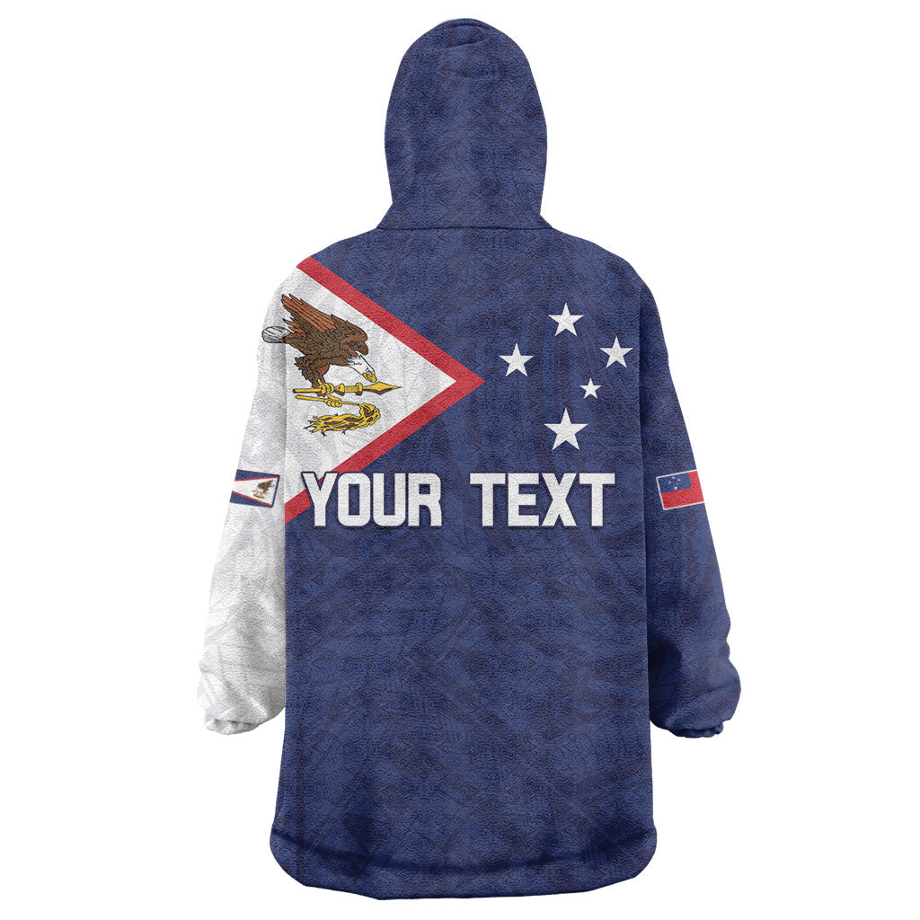 Personalized American Samoa And Samoa Wearable Blanket Hoodie Together We Grow