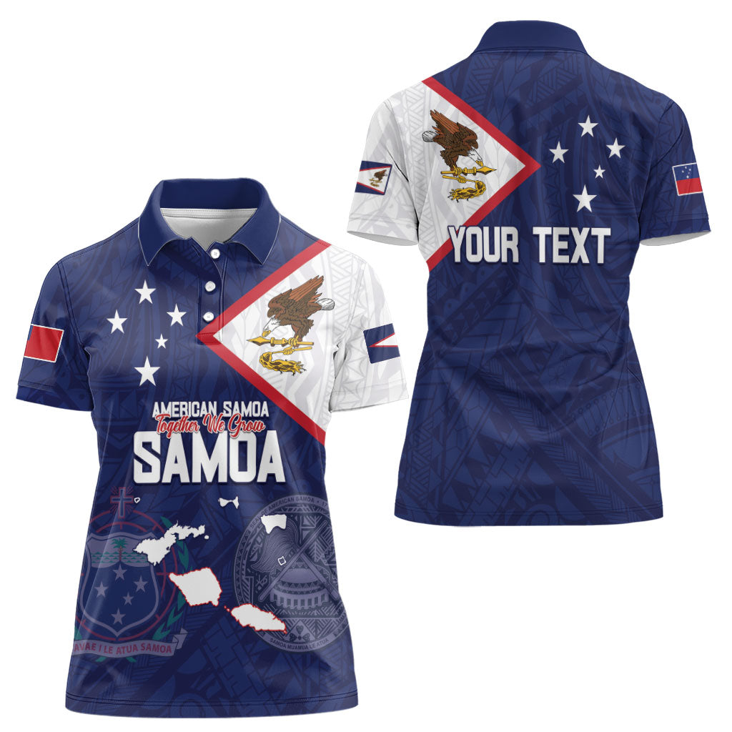 Personalized American Samoa And Samoa Women Polo Shirt Together We Grow