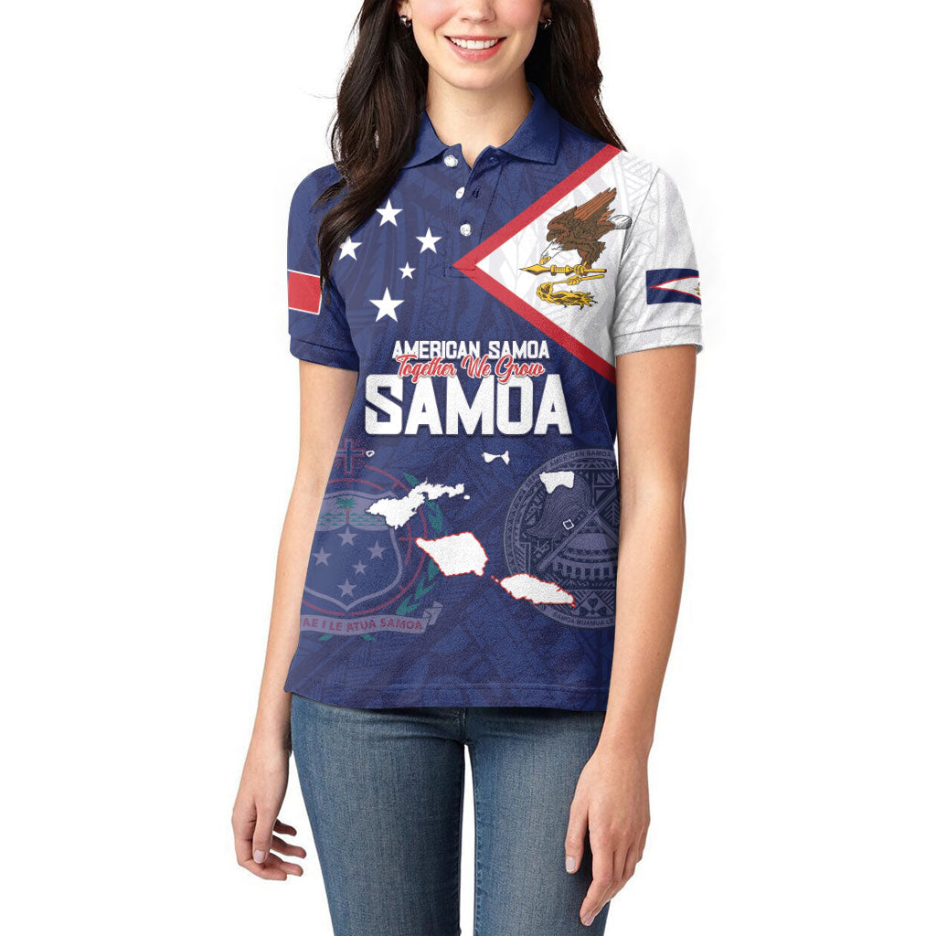 Personalized American Samoa And Samoa Women Polo Shirt Together We Grow
