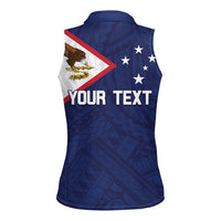 Personalized American Samoa And Samoa Women Sleeveless Polo Shirt Together We Grow