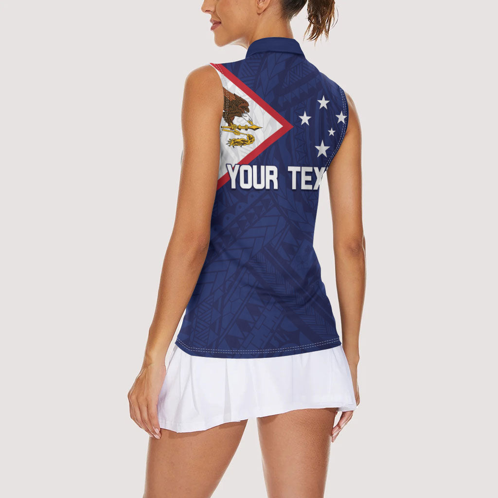 Personalized American Samoa And Samoa Women Sleeveless Polo Shirt Together We Grow