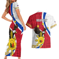 personalized-philippines-couples-matching-short-sleeve-bodycon-dress-and-hawaiian-shirt-the-eight-rayed-sun-bald-eagle-polynesian-pattern