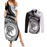 personalized-go-fishing-couples-matching-summer-maxi-dress-and-long-sleeve-button-shirts-polynesian-pattern