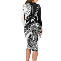 personalized-go-fishing-long-sleeve-bodycon-dress-polynesian-pattern