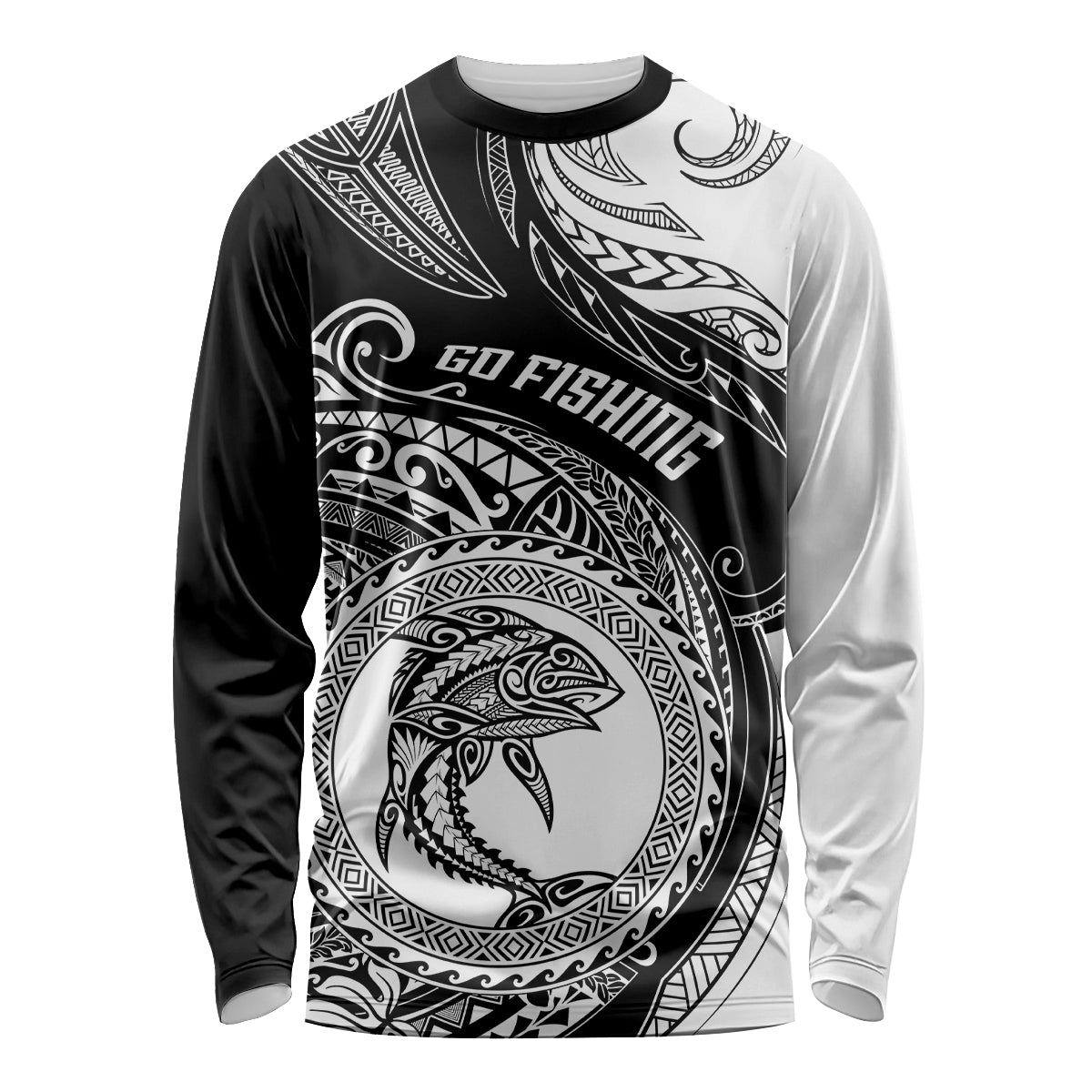 personalized-go-fishing-long-sleeve-shirt-polynesian-pattern