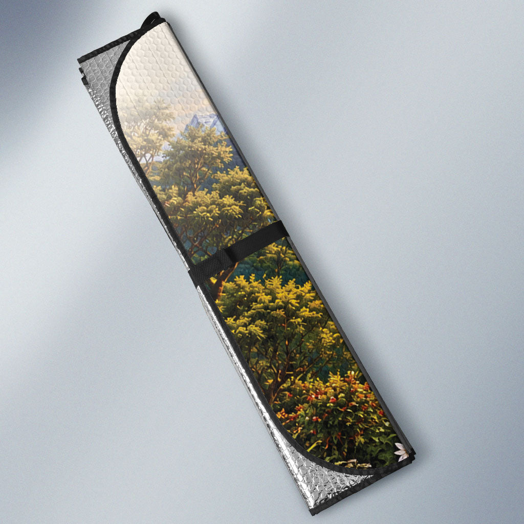 New Zealand Flag Auto Sun Shade Scenic Nature LT05 - Polynesian Pride