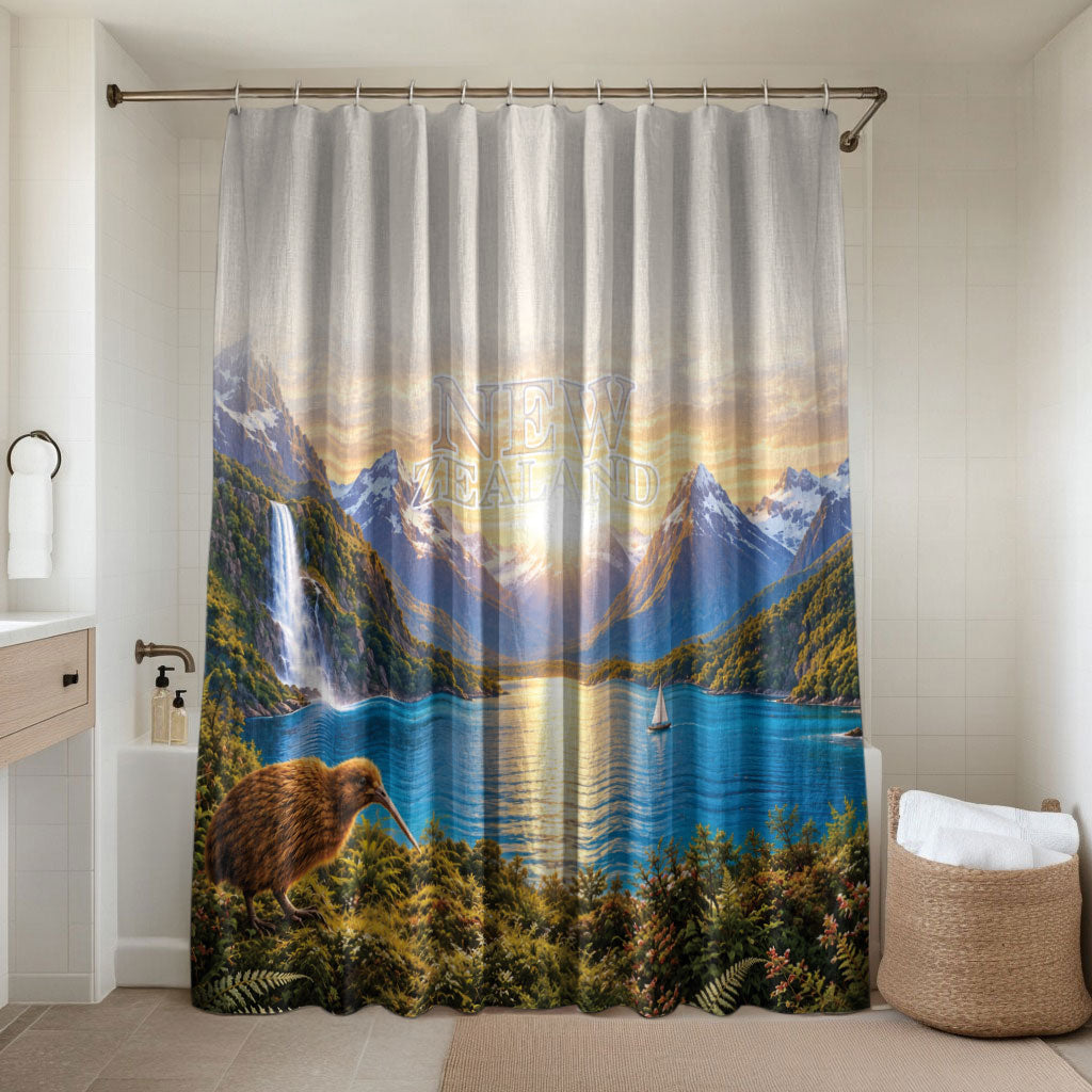 New Zealand Flag Bathroom Set Scenic Nature