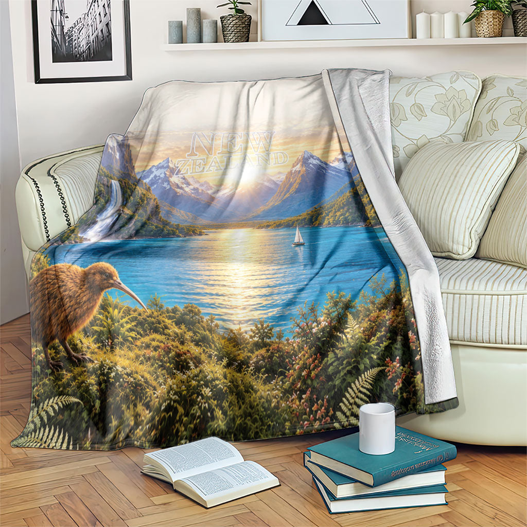 New Zealand Flag Blanket Scenic Nature