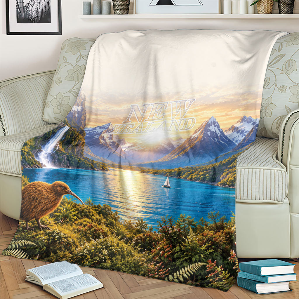 New Zealand Flag Blanket Scenic Nature