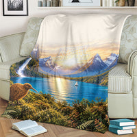 New Zealand Flag Blanket Scenic Nature