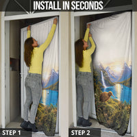 New Zealand Flag Door Cover Scenic Nature LT05 - Polynesian Pride