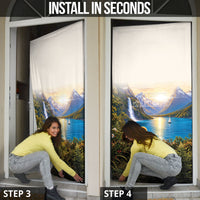 New Zealand Flag Door Cover Scenic Nature LT05 - Polynesian Pride