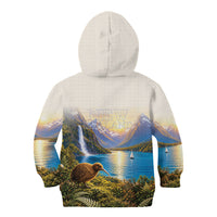 New Zealand Flag Kid Hoodie Scenic Nature LT05 - Polynesian Pride