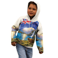 New Zealand Flag Kid Hoodie Scenic Nature LT05 - Polynesian Pride