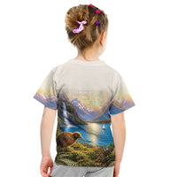 New Zealand Flag Kid T Shirt Scenic Nature LT05 - Polynesian Pride