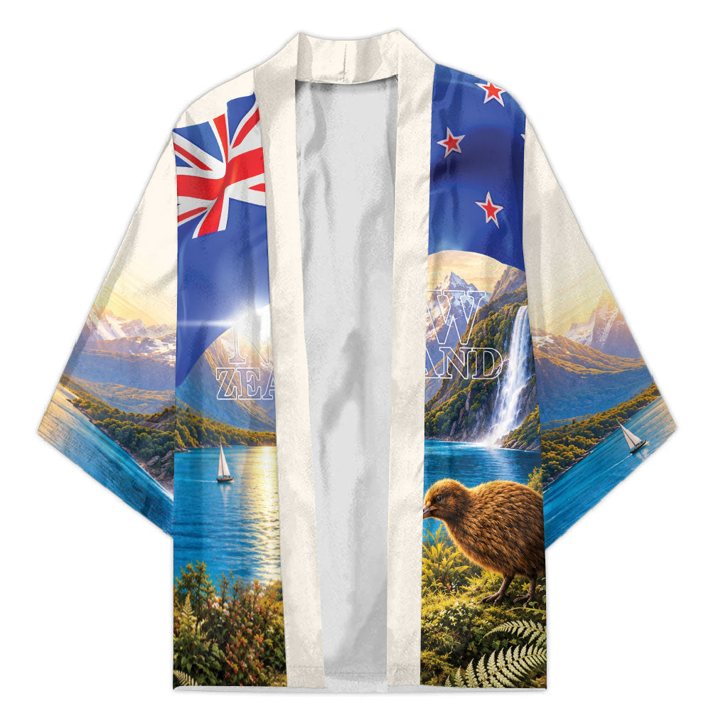 New Zealand Flag Kimono Scenic Nature LT05 Unisex Multicolor - Polynesian Pride