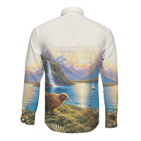New Zealand Flag Long Sleeve Button Shirt Scenic Nature LT05 - Polynesian Pride