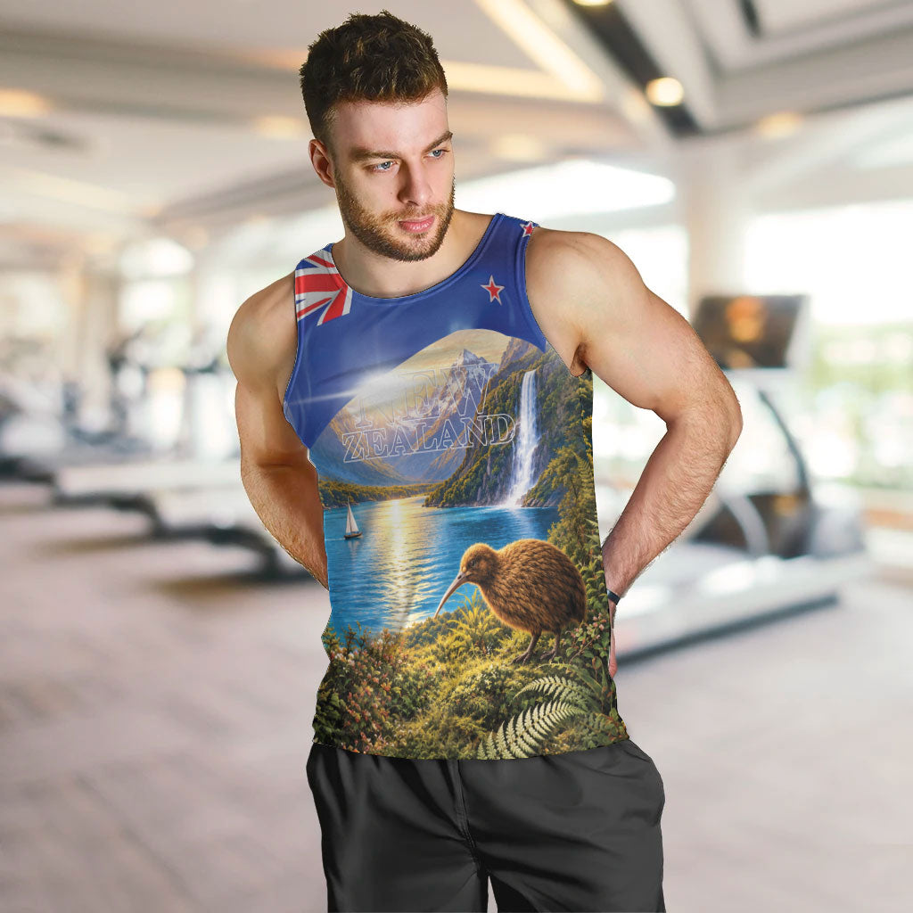 New Zealand Flag Men Tank Top Scenic Nature LT05 Multicolor - Polynesian Pride