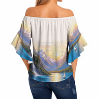 New Zealand Flag Off Shoulder Wrap Waist Top Scenic Nature LT05 - Polynesian Pride