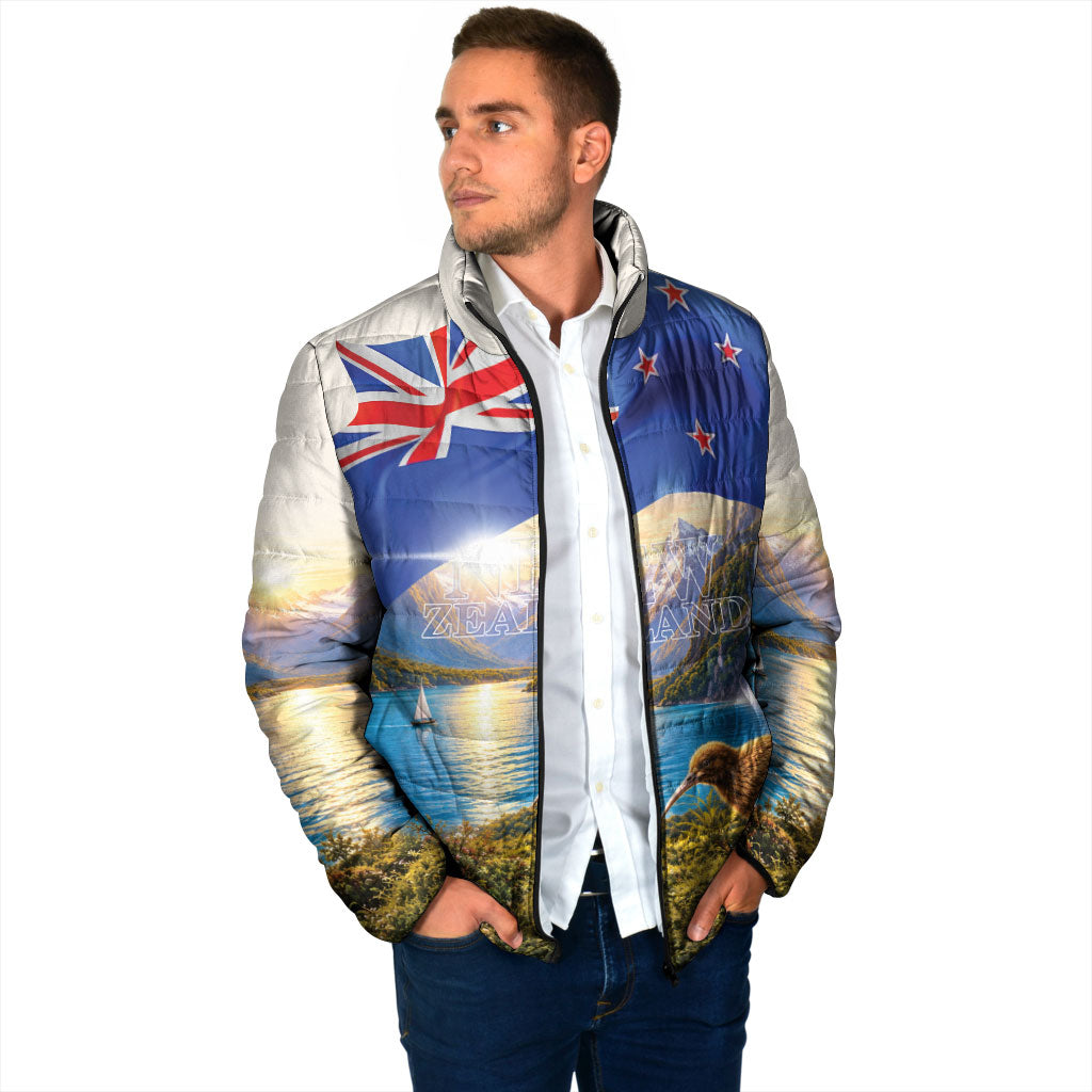 New Zealand Flag Padded Jacket Scenic Nature LT05 - Polynesian Pride