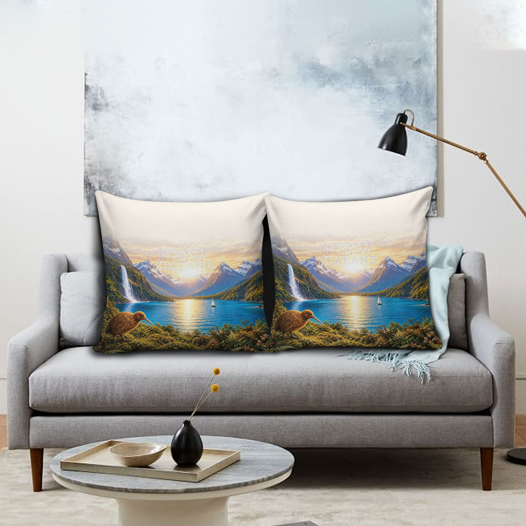 New Zealand Flag Pillow Cover Scenic Nature LT05 - Polynesian Pride