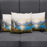 New Zealand Flag Pillow Cover Scenic Nature LT05 - Polynesian Pride