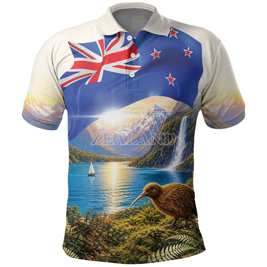 New Zealand Flag Polo Shirt Scenic Nature LT05 Multicolor - Polynesian Pride
