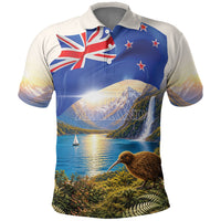 New Zealand Flag Polo Shirt Scenic Nature LT05 Multicolor - Polynesian Pride